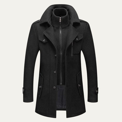 Men's Waterproof Long Trench Overcoat - OutfitLondon