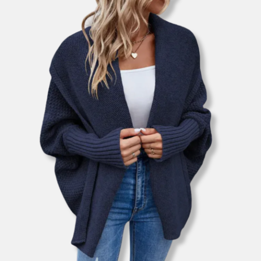 Cozy Large Knit Cardigan with Thick Cuffs