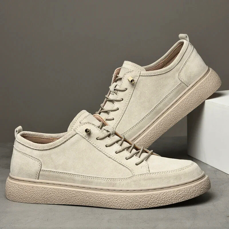 Comfortable Suede Lace Up Sneakers