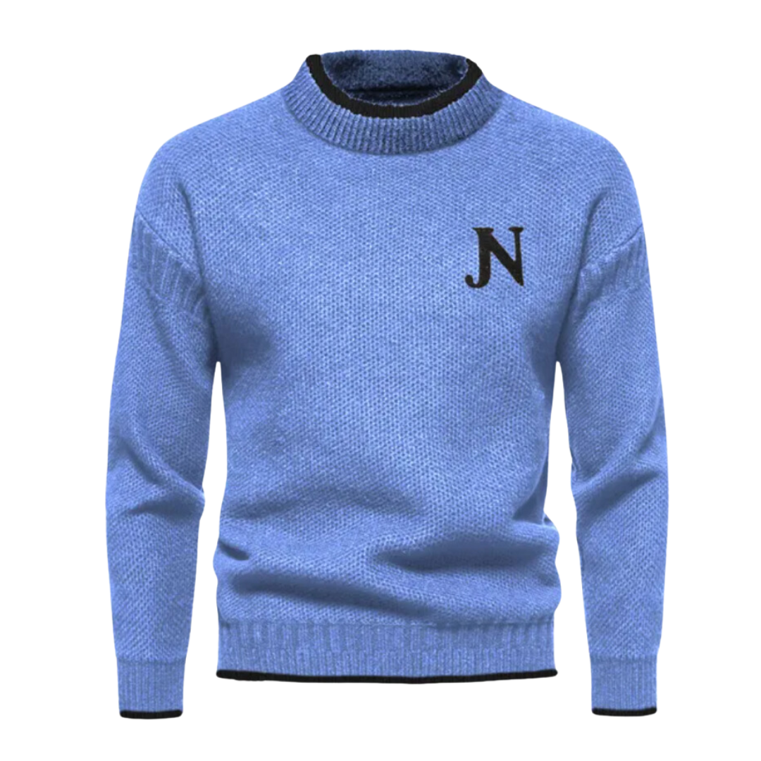 Cozy Mens Thick Wool Crew Neck Sweater