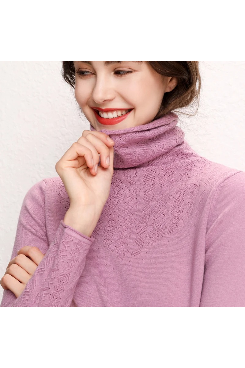 Cozy Ladies Cable Knit Winter Jumper
