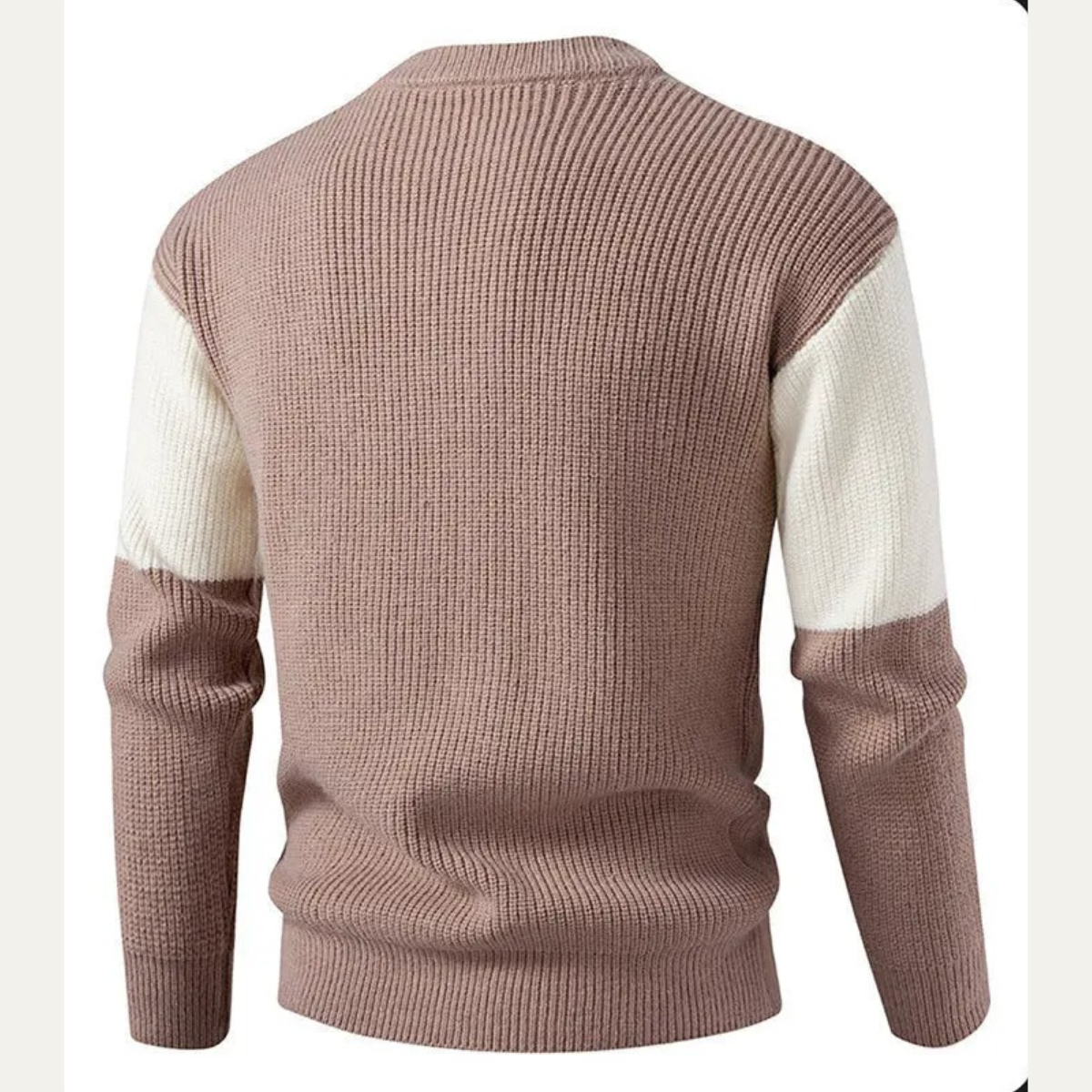 Men's Cozy Colour Block Crew Neck Sweater