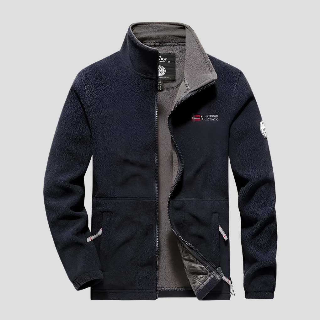 Relaxed Fit Mens Fleece Jacket