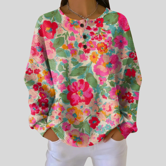 Pastel Floral Women's Sweater - OutfitLondon