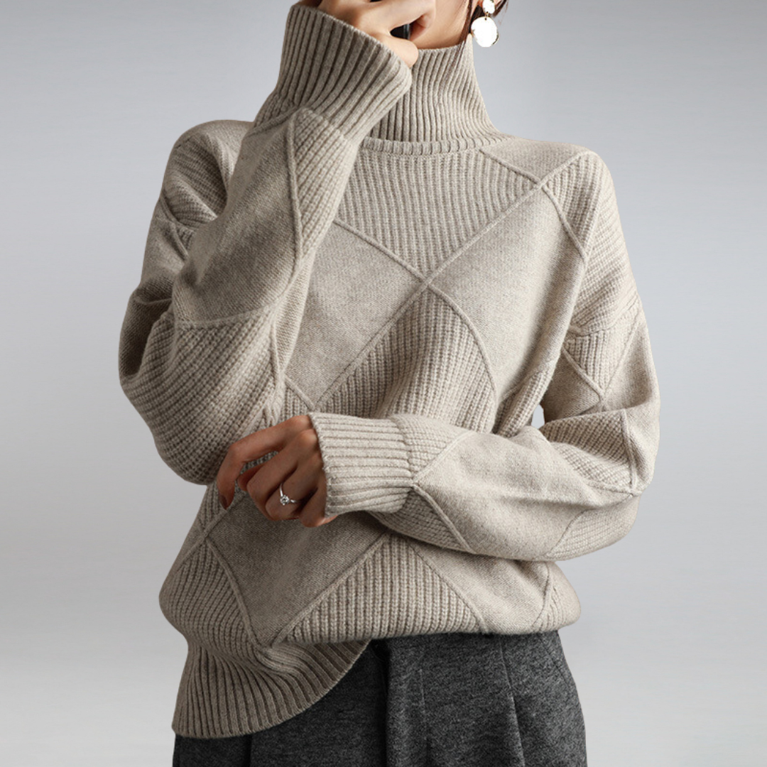Soft Women's Warm Cashmere Turtleneck Sweater