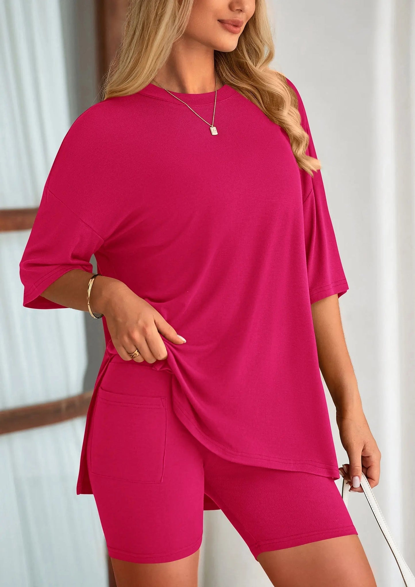 Comfy Summer Shorts Sleeveless Tank Two Piece Outfit