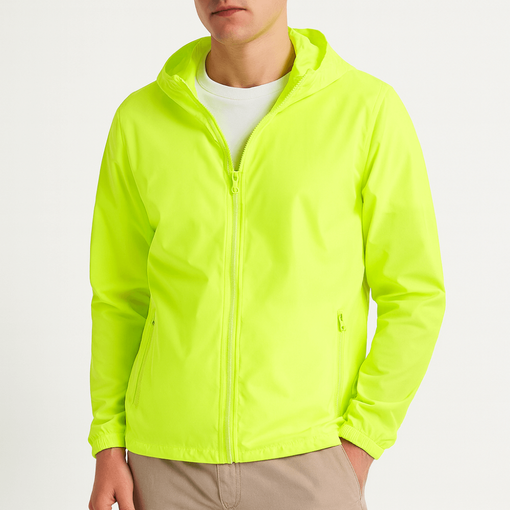 Men's Water Resistant Full Zip Hooded Jacket