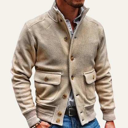 Cozy Crew Neck Sweater Jacket - OutfitLondon