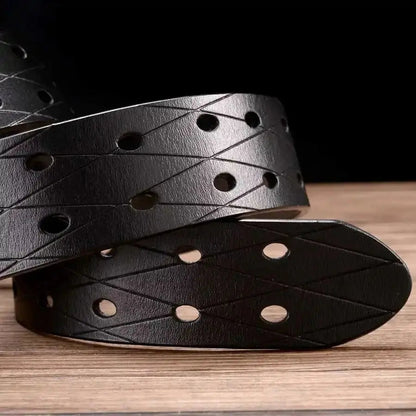 Durable Brown Leather Belt - Strong and Classic Style