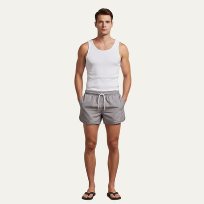 Men's Casual Beach Swim Shorts with Comfort Hem