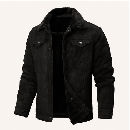 Classic Men's Faux Leather Shearling Coat