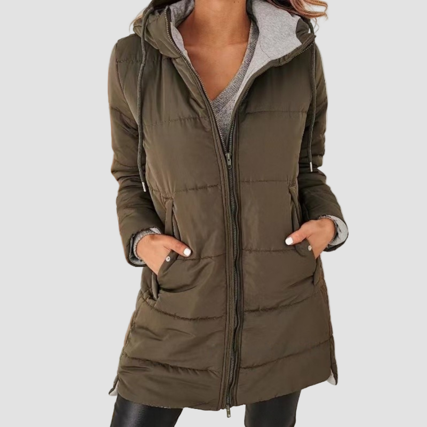 Warm Lightweight Down Filled Hooded Jacket - OutfitLondon