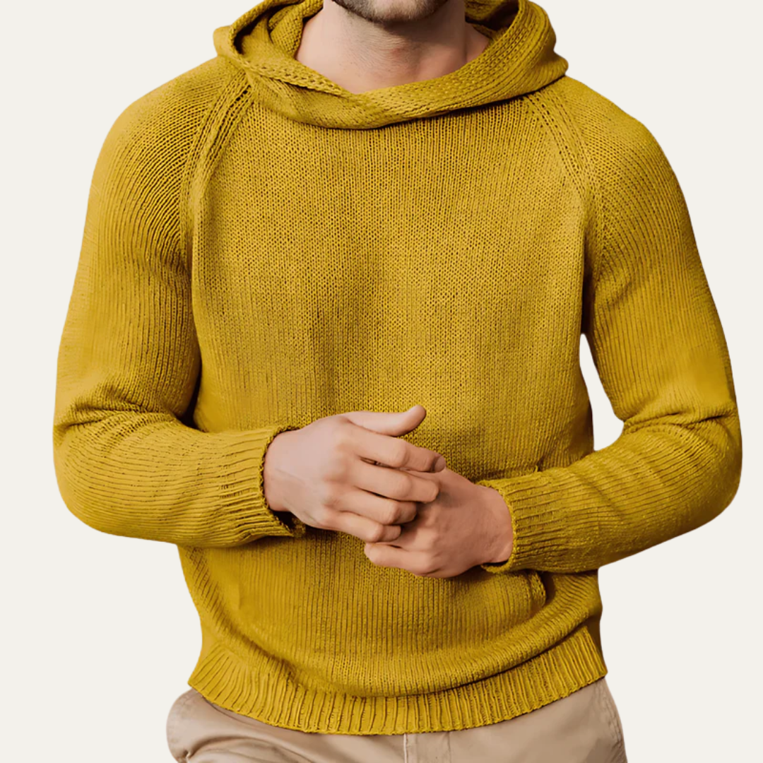 Men's Fitted Crew Neck Pullover Hoodie - OutfitLondon