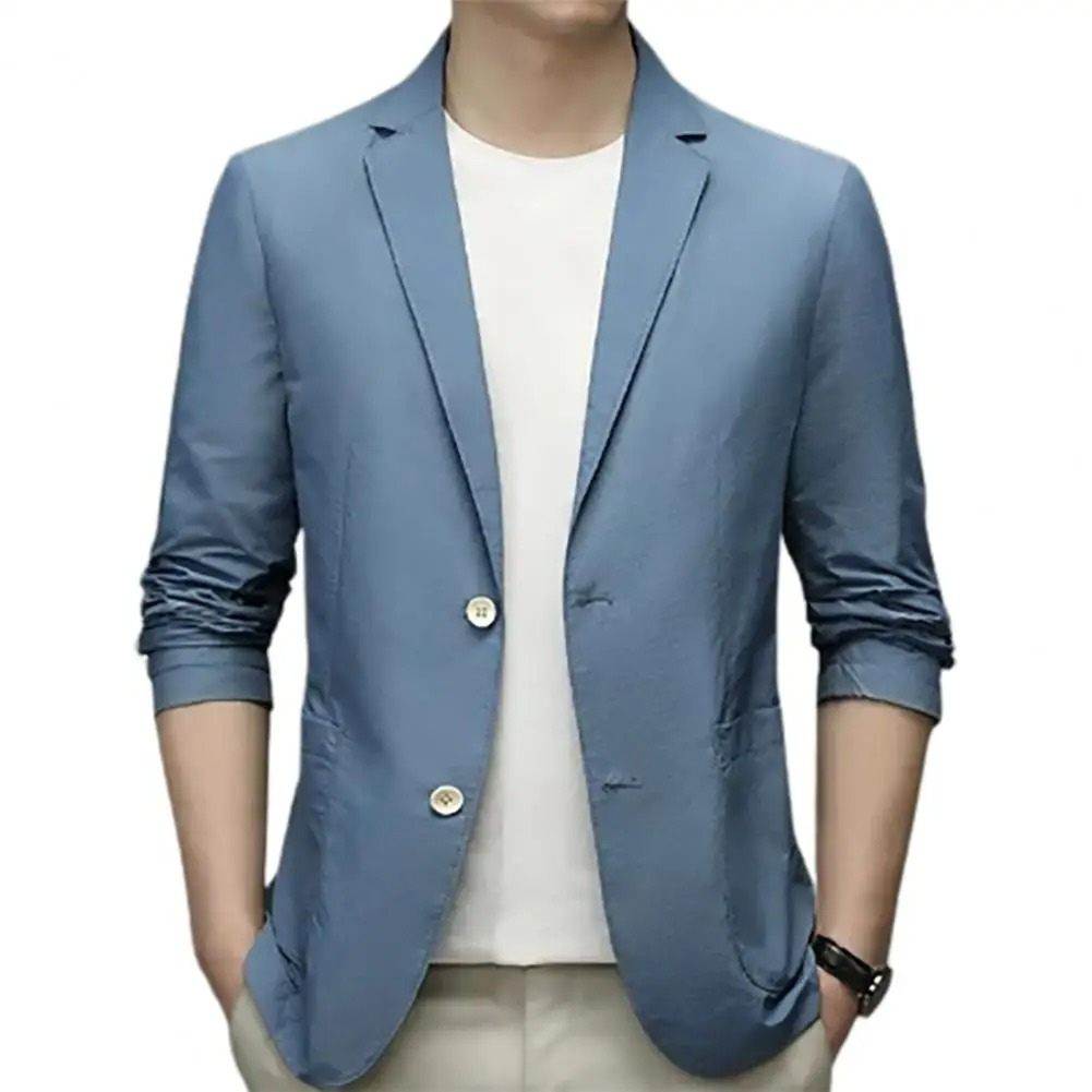 Tailored Fit Mens Classic 2 Button Blazer Coat