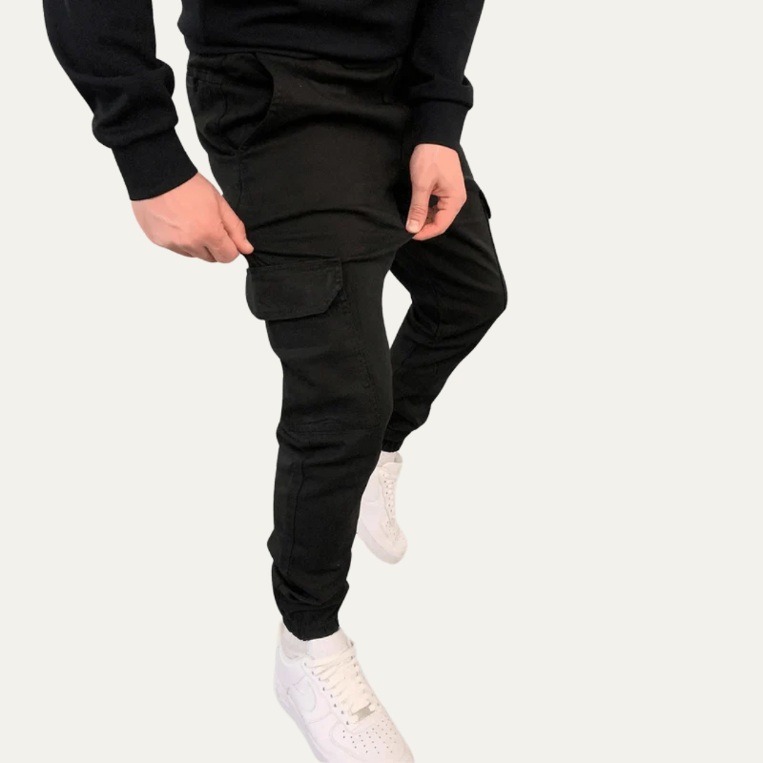 Men's Slim Fit Cargo Jogger Pants with Pocket Detail