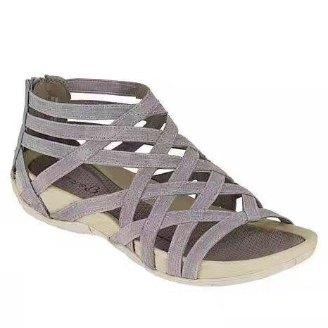 Round Toe Hollow Roman Gladiator Beach Wedge Sandals