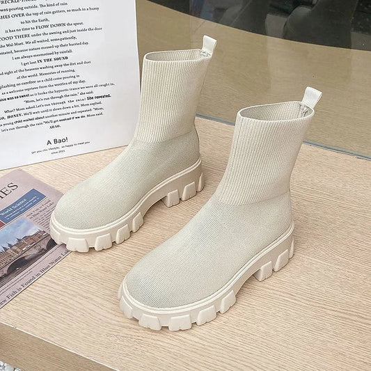 Cozy Cable Knit Ankle Boot Socks - OutfitLondon