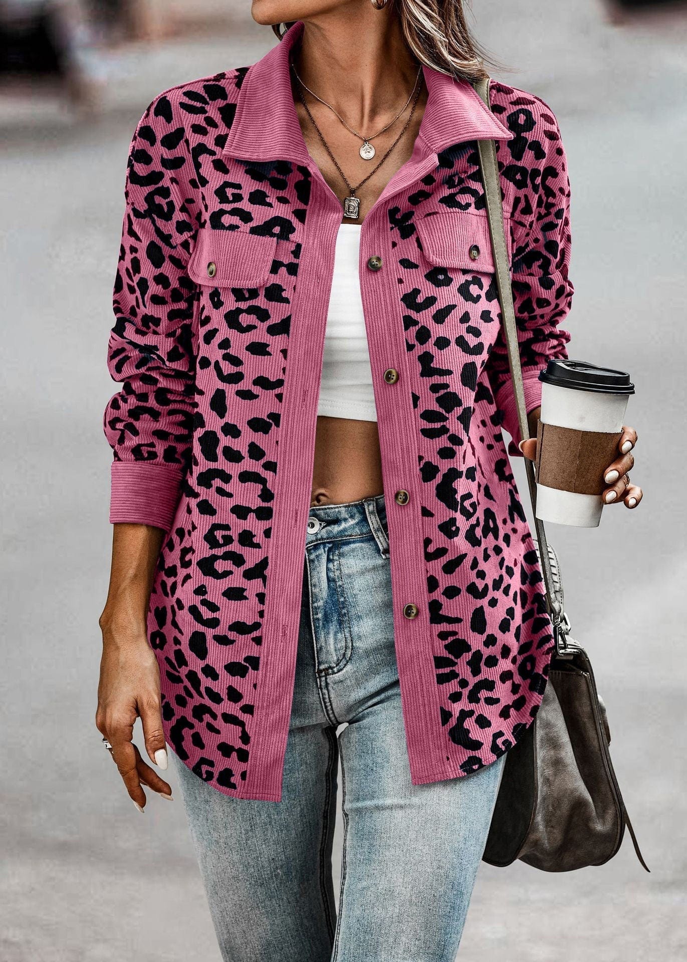Fashionable Animal Print Spring Jacket