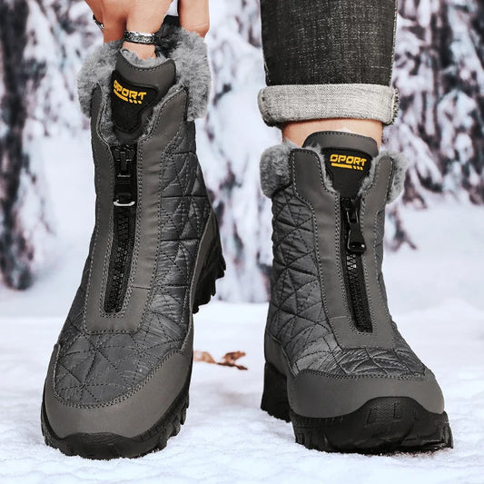 Insulated Men's Snow Boots - Waterproof and Durable - OutfitLondon