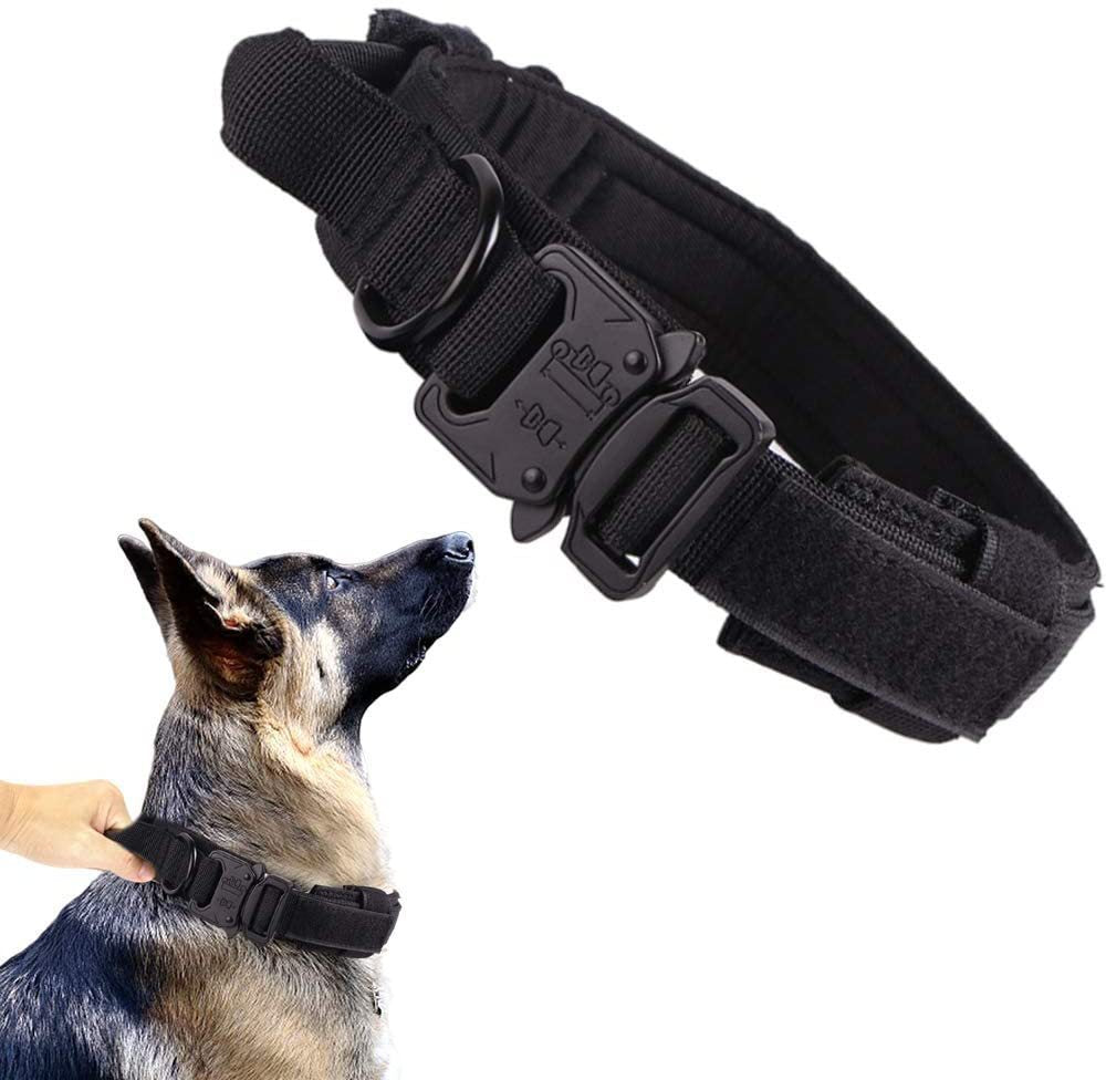 Dog Collar Adjustable Military TacticalPets Dg Collas Leas CntrlTactical Military Dog Training Collar