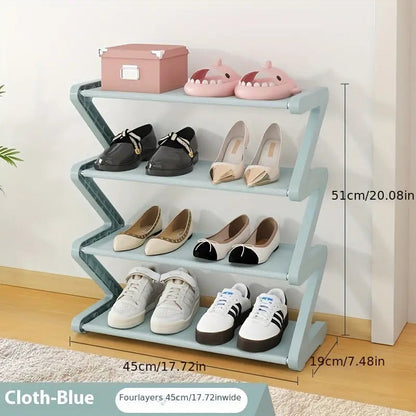 Space Saving 4-Tier Stackable Shoe Organizer