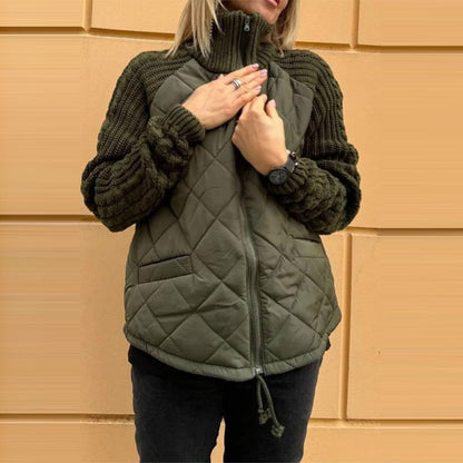 Women's Casual Stand Collar Zipper Jacket