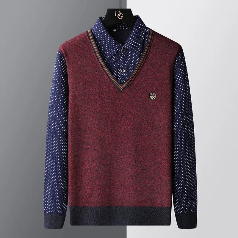 Comfortable Regular Fit Mens Polo Jumper - OutfitLondon