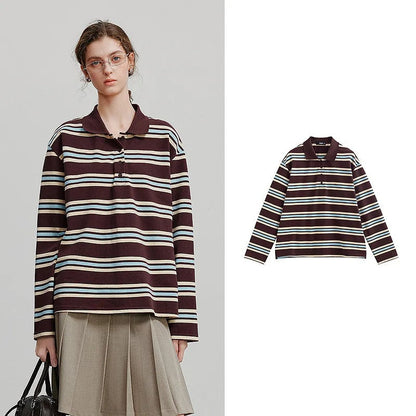 Timeless Horizontal Stripe Button Down Shirt