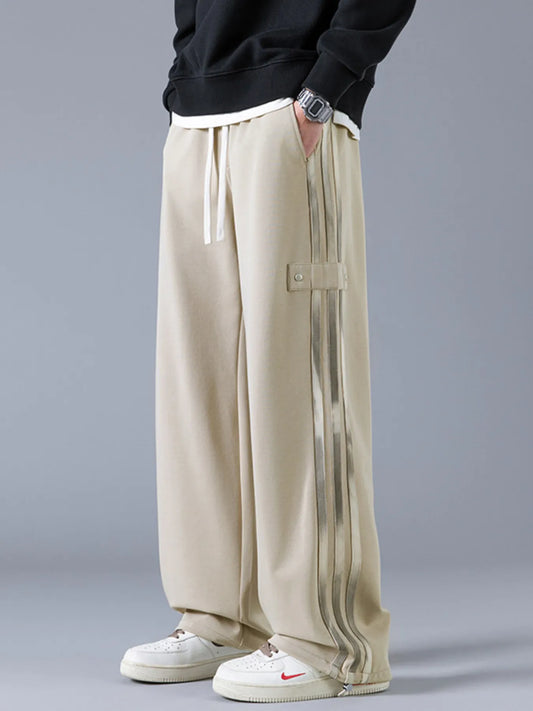 Casual Fit Mens Joggers with Side Stripes - OutfitLondon