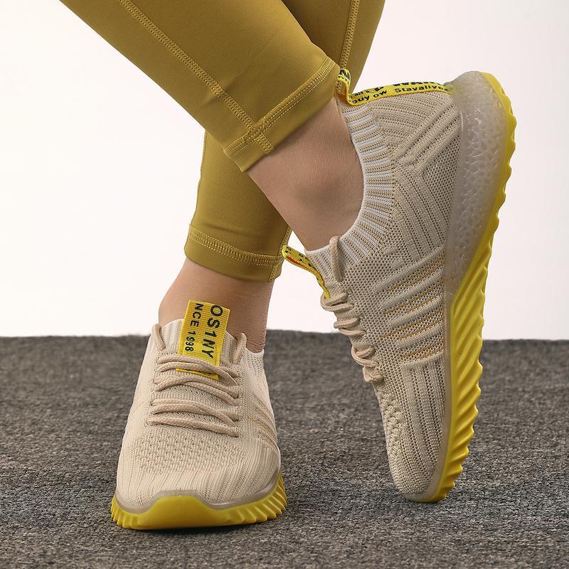 Colorblock Knitted Sneakers For Women