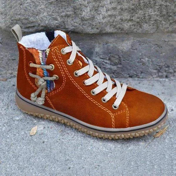 Warm Faux Fur Lined Ankle Boots for Women