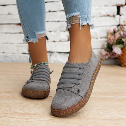 Women's Lightweight Slip-ons with Elastic Laces and Non-slip Sole