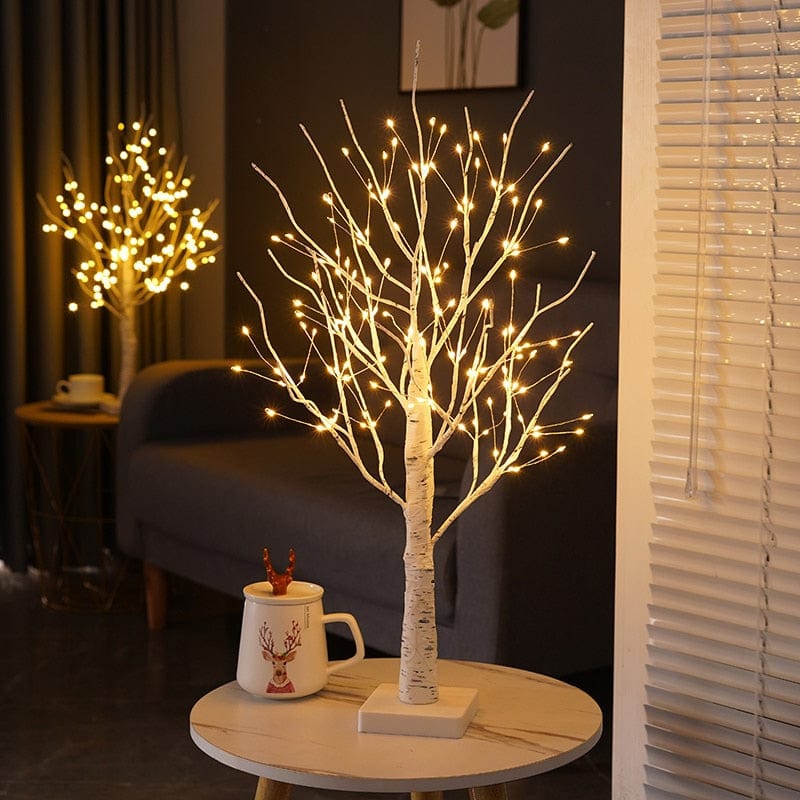 LED Lighted Birch Tree Table Lamp