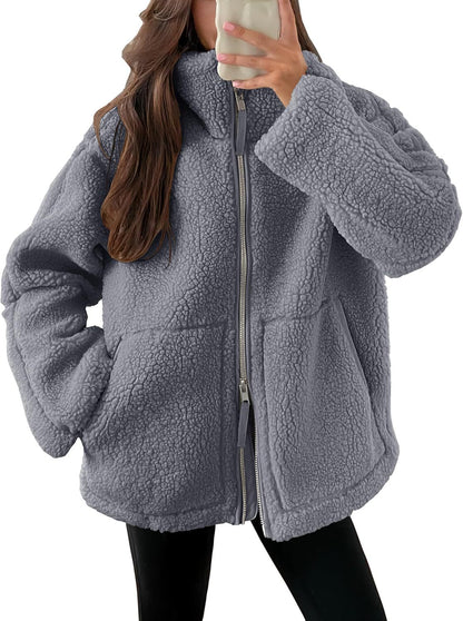 Warm Fleece Zip Up Winter Jacket