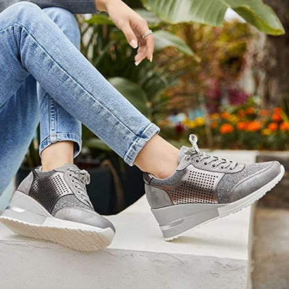 Trendy High Top Wedge Sneakers