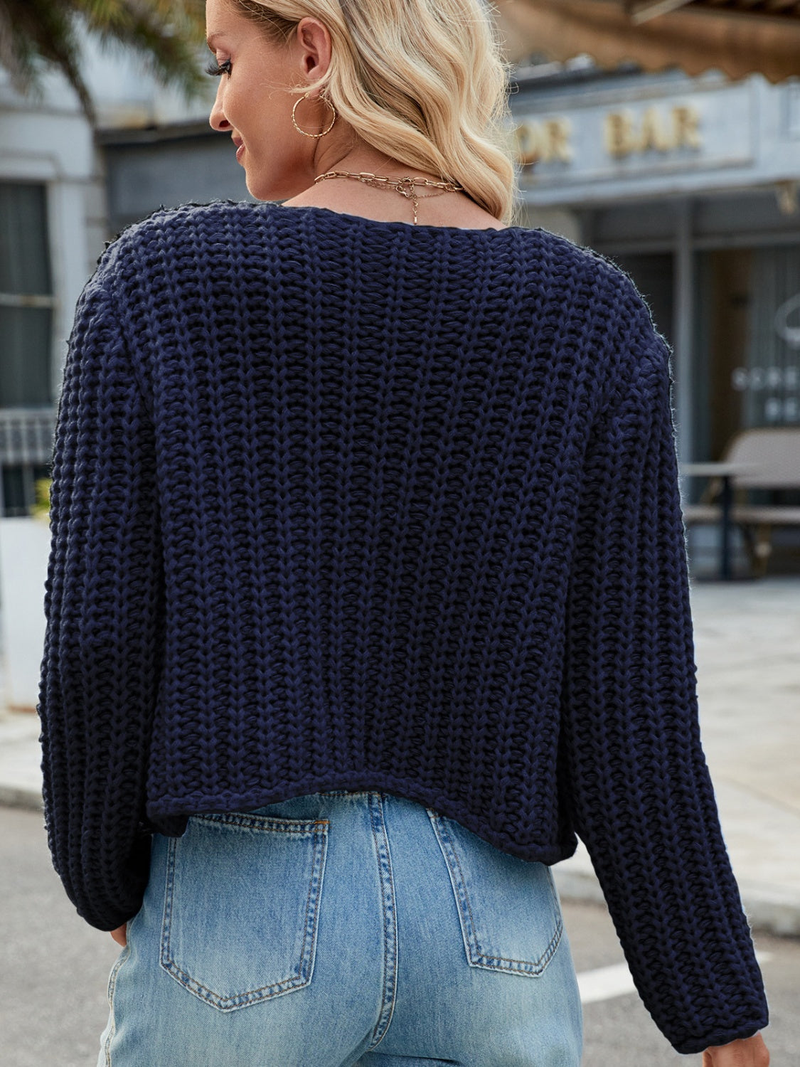 Cozy Ladies' Cable Cardigan with Pockets