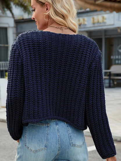 Cozy Ladies' Cable Cardigan with Pockets