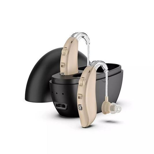 Rechargeable Hearing Aids Bluetooth Enabled Behind The Ear Hearing Aids