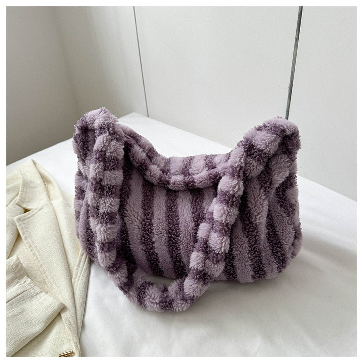 Women's Casual Plush Shoulder Bag