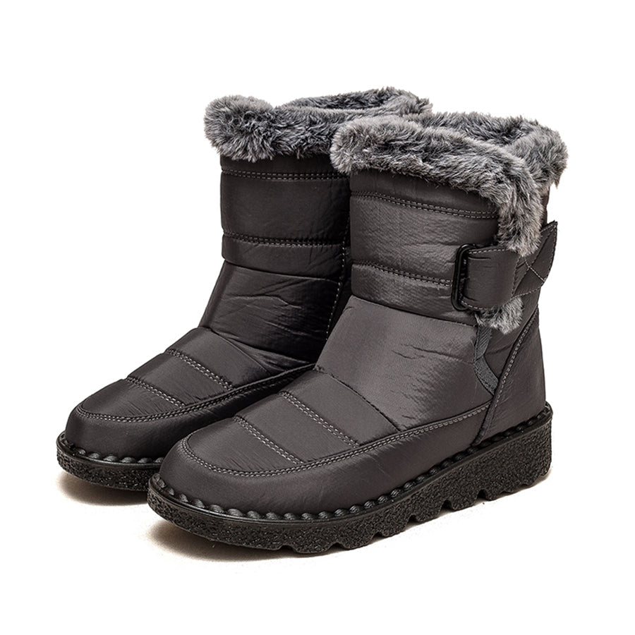 Premium Ladies Insulated Winter Boots with Faux Fur - OutfitLondon