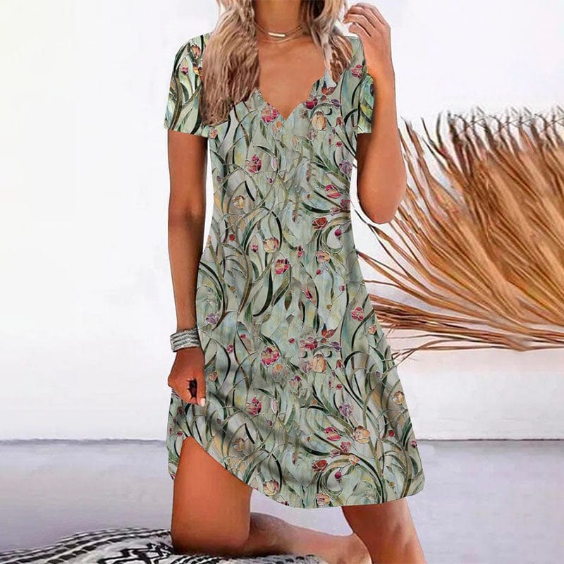 Bright Floral Sundress for Ladies - OutfitLondon