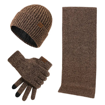 Warm Men's Winter Accessory Set Hat Scarf Gloves