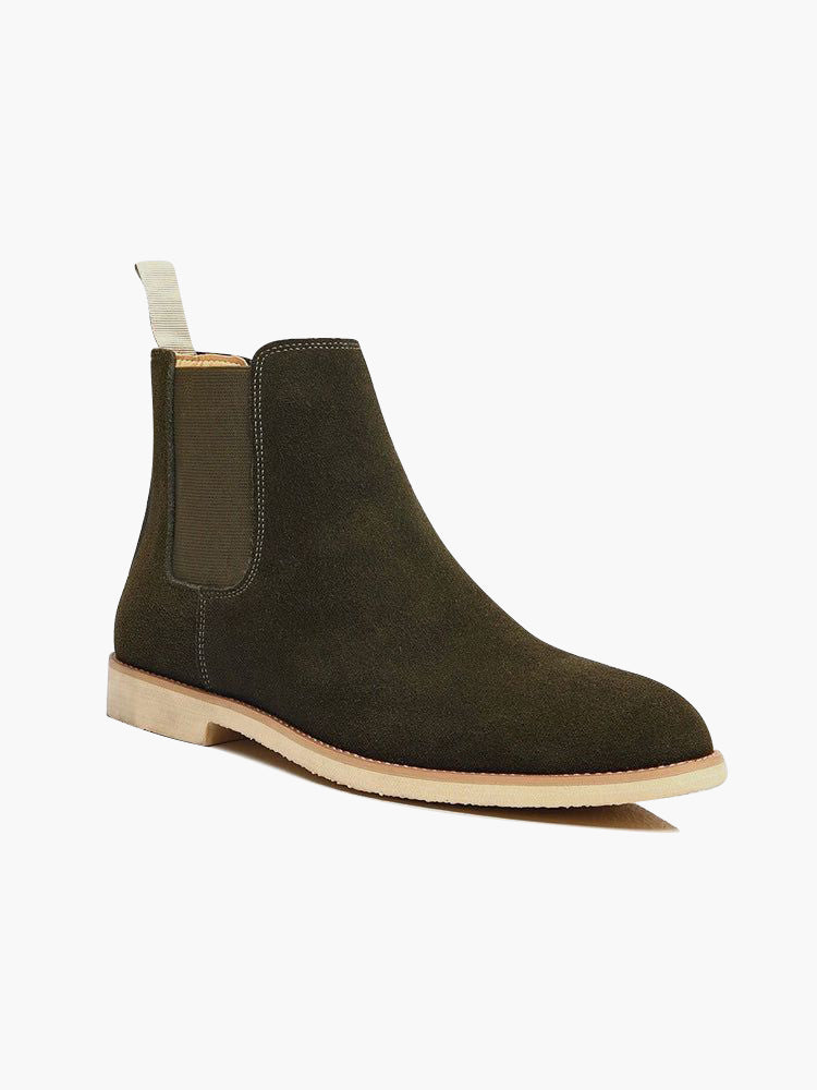 Men's Classic Dark Leather Ankle Boots Comfortable Fit