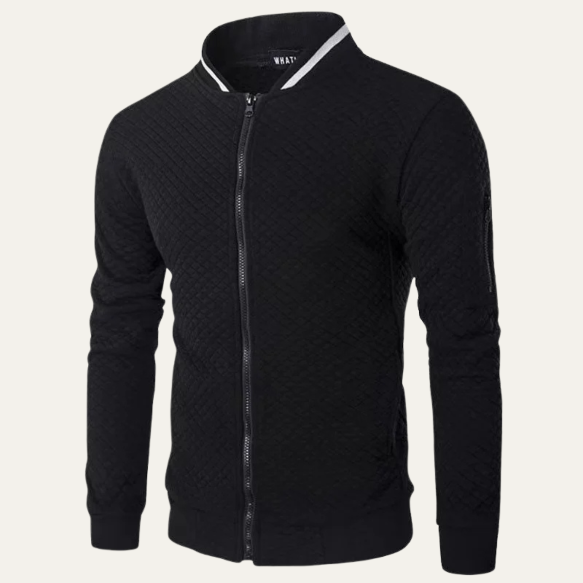 Slim Fit Men's Quilted Bomber Jacket