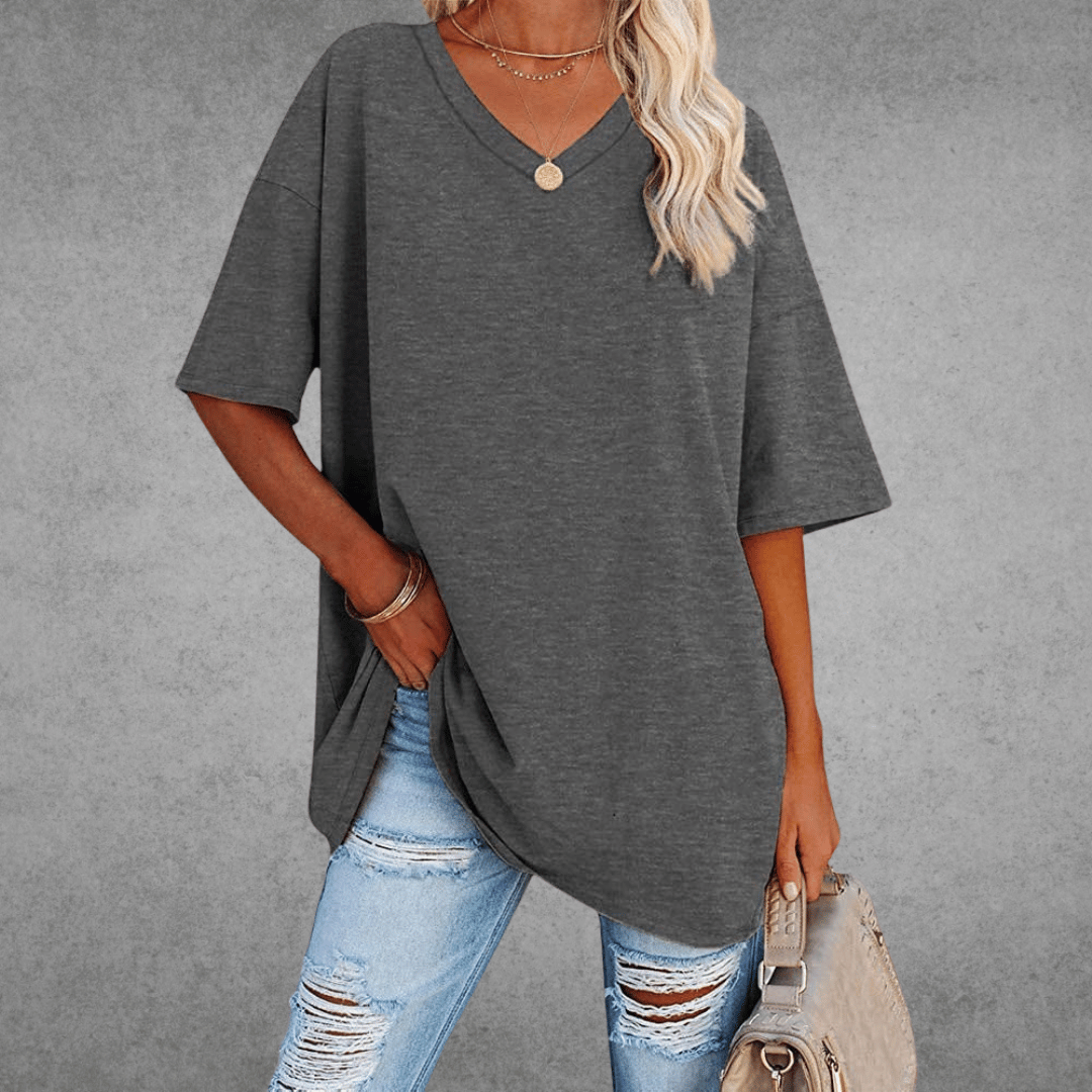 Relaxed Fit Casual V Neck T Shirt