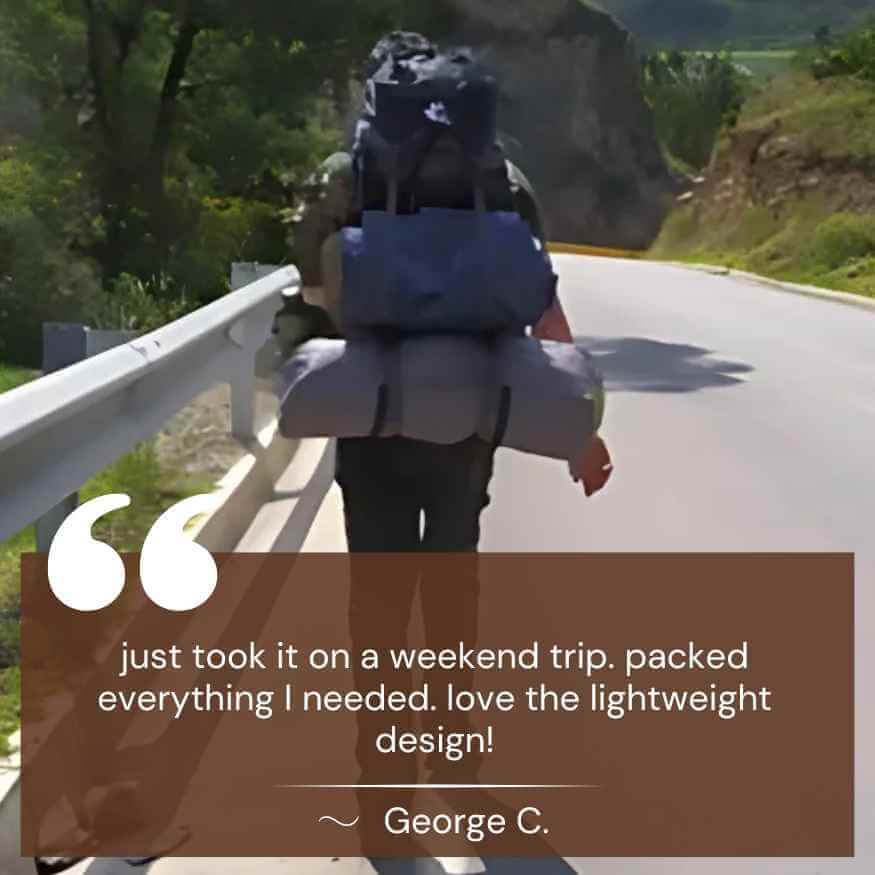 Waterproof 60L Hiking Rucksack - Ultra Lightweight & Comfortable