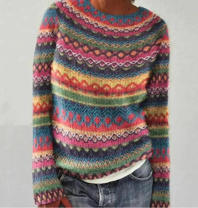 Soft Classic Women's Striped Sweater - OutfitLondon
