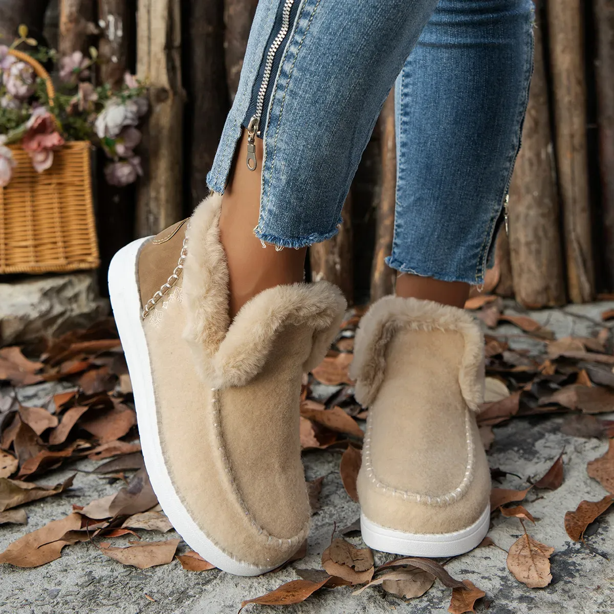 Orthopedic Winter Wool Snow Boots Cozy Winter Slipper