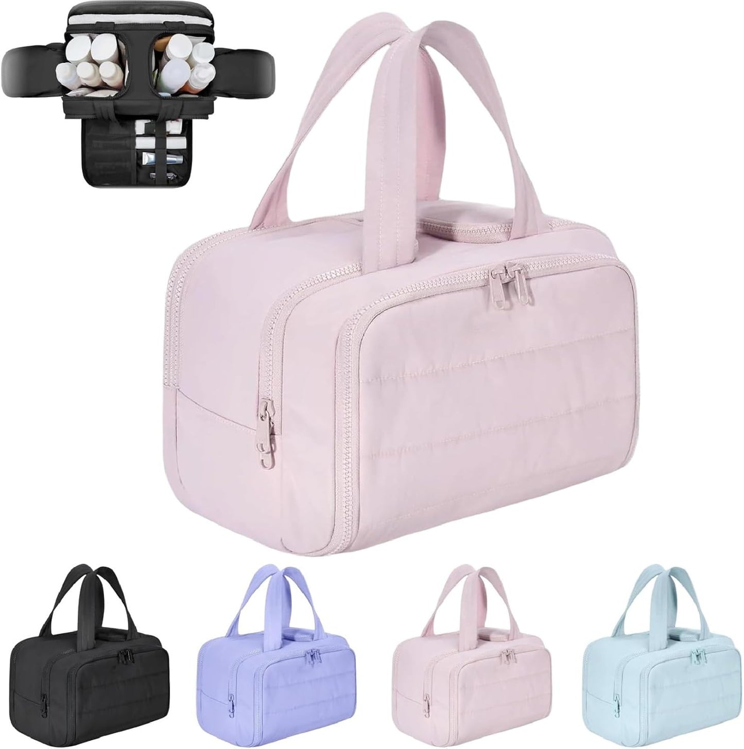 Spacious 4-in-1 Travel Makeup Bag - OutfitLondon