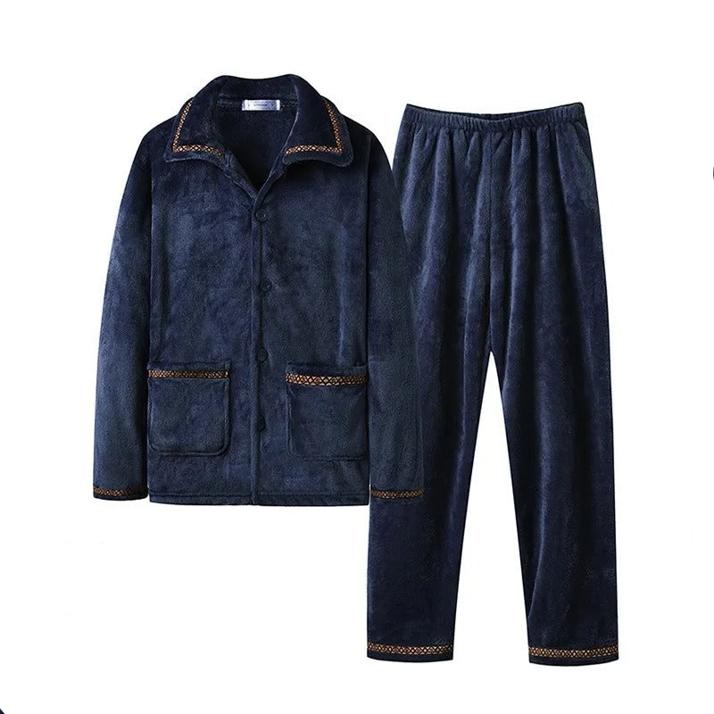 Soft Fleece Mens Sleep Pants Set - OutfitLondon